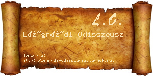 Légrádi Odisszeusz névjegykártya